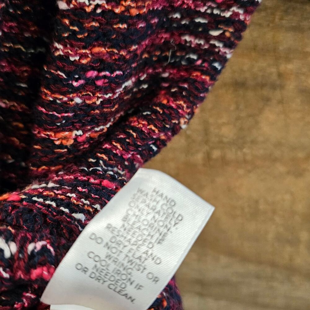 J. Jill Red Multi Tweed Knit Knee Length Office Pencil Skirt Large Quiet Luxury - Picture 7 of 7